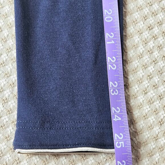 Boston Proper Sport Navy Blue Intricate Embroidery Long Sleeve Full Zip Jacket - Picture 12 of 12